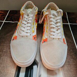 Vans Old Skool Checkerboard Floral Blanc De Blanc Shoes Women’s  9 / Men 10